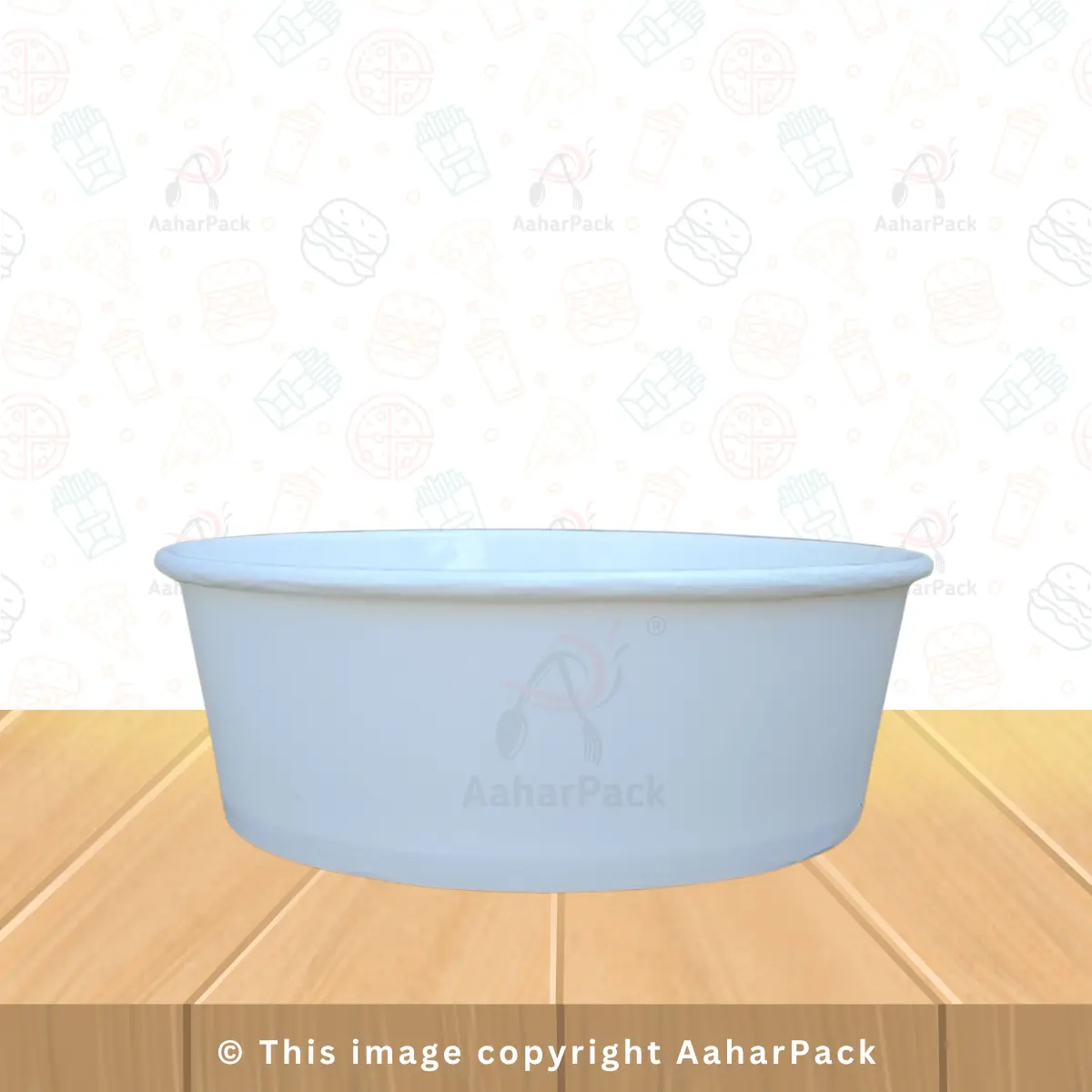 500 ML White Paper Salad Bowl – Disposable Food Container (Pack of 500)